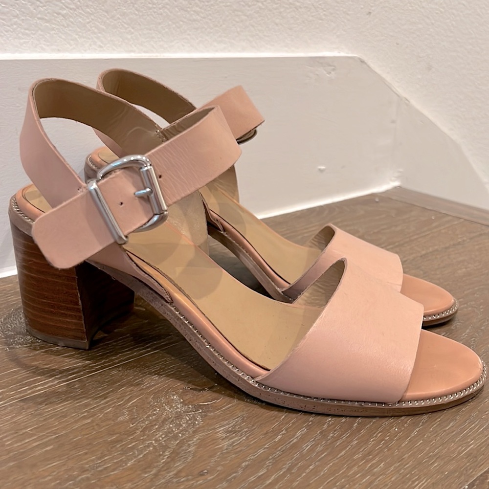 Franco Sarto nude Sandals heels size 10